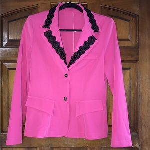 Black Lace Pink Blazer